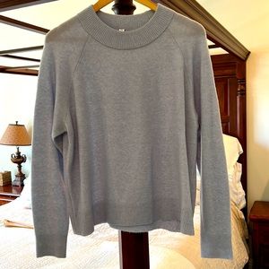 Wool sweater, Athleta size M light blue gray